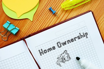 Business concept meaning Home Ownership with inscription on the page.