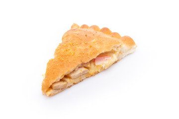 Pizza isolated on white background.