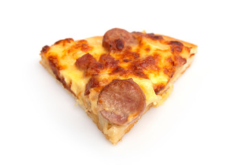 Pizza isolated on white background.