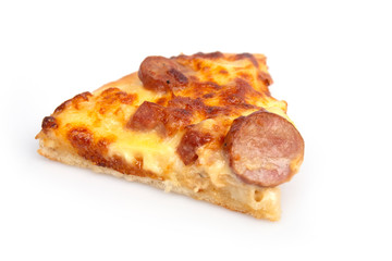 Pizza isolated on white background.