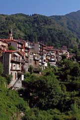 village de Saint Martin Vésubie dans le haut pays niçois dans les Alpes Maritimes en France