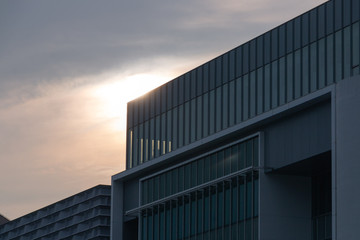 office building in the evening