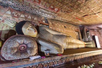 Dambulla cave temple also known as the Golden Temple of Dambulla is a World Heritage Site in Sri Lanka