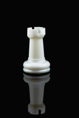 Fototapeta na wymiar Single white chess piece