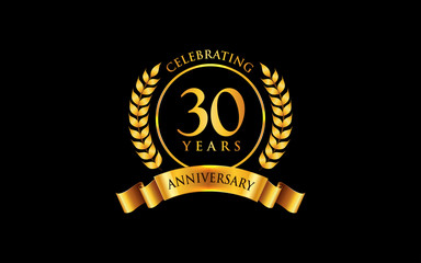 30th years anniversary logo design