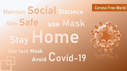 Naklejka premium Covid-19 IS world pandemic disease