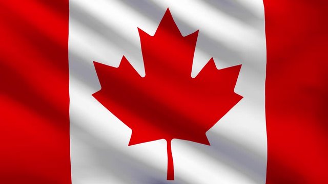 image of the Canada flag waving 