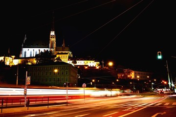 Naklejka premium night view of the city