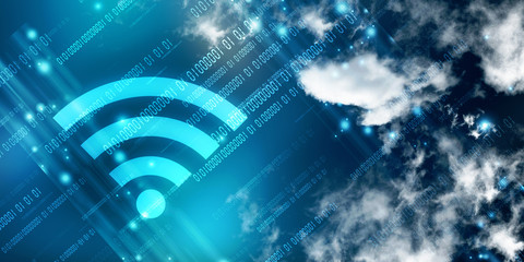 2d illustration WiFi symbol 