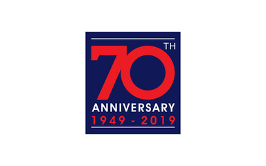 70th years anniversary logo design-02