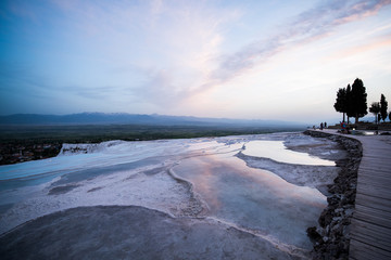 Sunset over Pamukkale