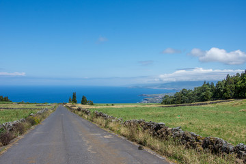 Walk on the Azores archipelago. Discovery of the island of Sao Miguel, Azores.