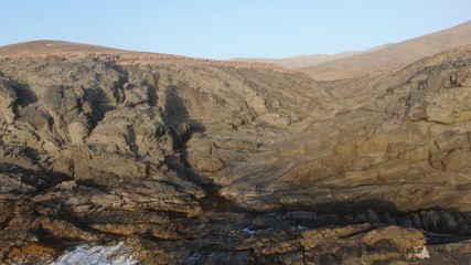 Naklejka premium Wonderful sunset from the mountains and contemplating the sea and the coast in all its splendor