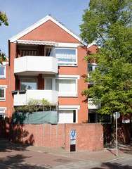 Modernes Wohngebäude aus Backstein, Mehrfamilienhaus, , Bremen, Deutschland, Europa