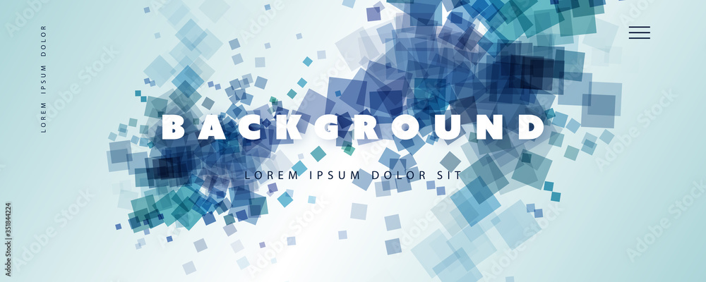 Aufkleber abstract colorful minimal geometric pattern background, multi purpose template, squares gradient sha
