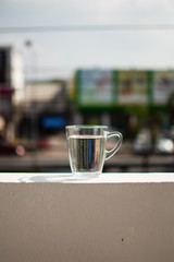 background photo A glass of water with light and shadow abstract beautiful vivid fresh thirsty clean healty refresh colorful color