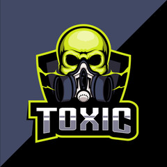 Toxic mask esport logo design © avante_speed