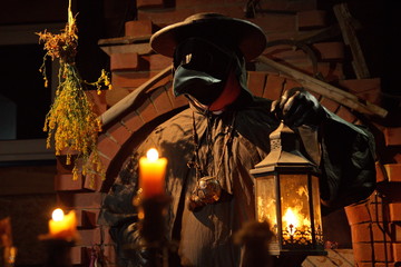 The plague doctor of the 16th century epidemic.
