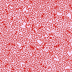 seamless valentines pattern with hearts