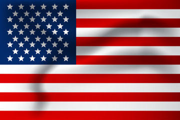 America Flag Vector Illustration. For National Flag Day