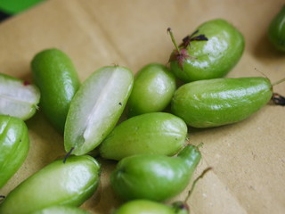 Averrhoa bilimbi on the woodboard