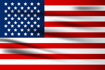 America Flag Vector Illustration. For National Flag Day