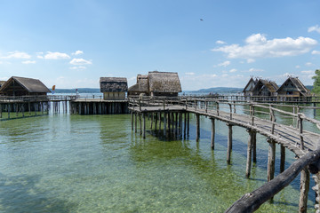 Pfahlbauten Unteruhldingen at lake contance, unesco world heritage