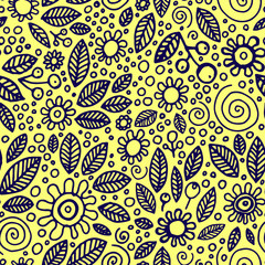 abstract seamless pattern with flowers