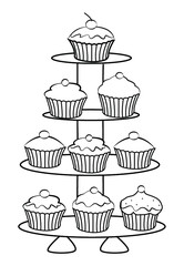 set of cupcakes