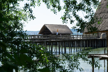 Obraz premium Pfahlbauten Unteruhldingen at lake contance, unesco world heritage