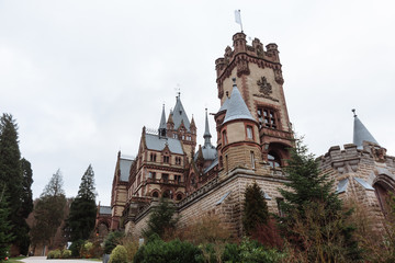 Drachenburg Castle in autumn near Bonn