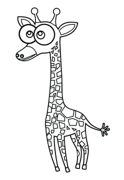 giraffe cartoon illustration