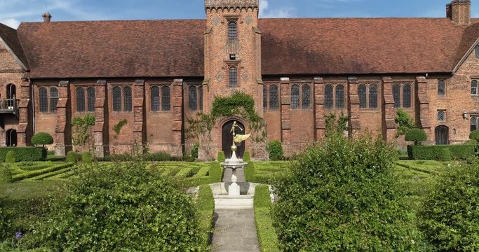Sculpture in beautiful symmetrical gardens