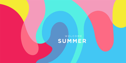 Vector Colorful liquid and fluid background for summer collection