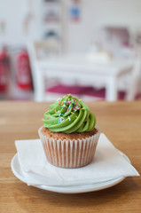 Cupcake served on table