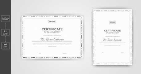 Certificate of Appreciation template. Certificate template in vector for achievement graduation completion diploma currency border.Trendy geometric design. Vector illustration.
