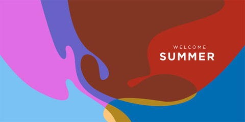 Vector Colorful liquid and fluid background for summer collection