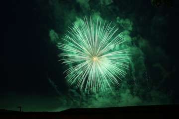 grünes Feuerwerk