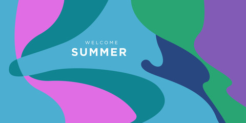 Vector Colorful liquid and fluid background for summer collection