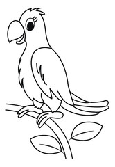 Cute cartoon Black and white illustration