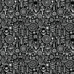 abstract seamless background with plants fabric print vector illustration