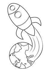  outline cartoon coloring book/animal/vegetable/ character