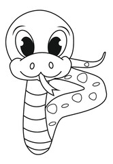 Snake Outline Colouring Activities