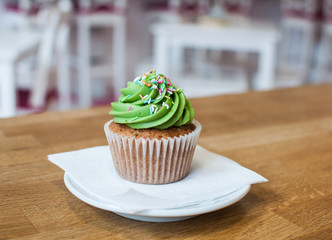 Cupcake served on table