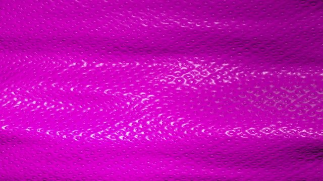 Seamless elegant animation of a leather fuchsia pink material. Abstract minimal wavy plastic foil background.