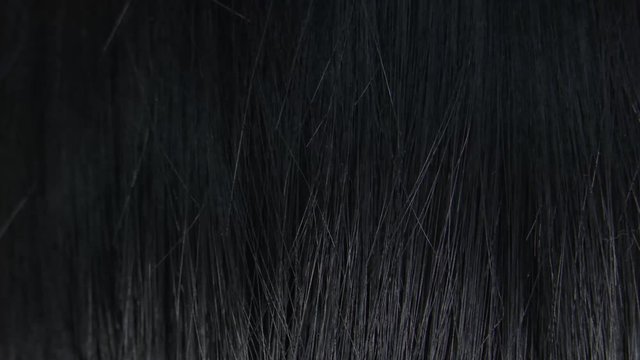 Detail of black hair