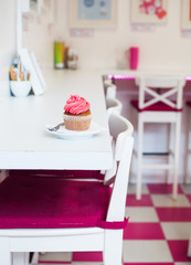 Cupcake served on table