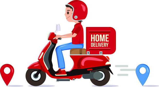Home delivery service. . Vector EPS