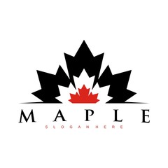 Fototapeta premium maple logo design concept vector