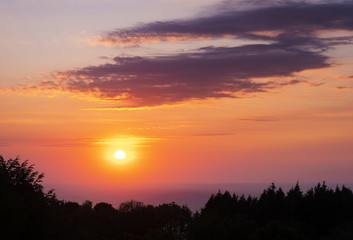 sunset in the mountains